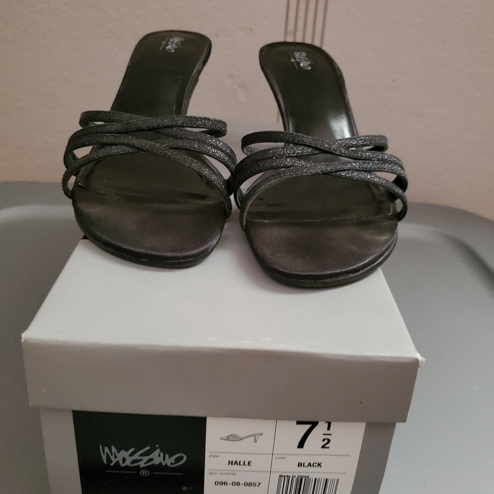 Mossimo Glitter slip on heeled sandals
